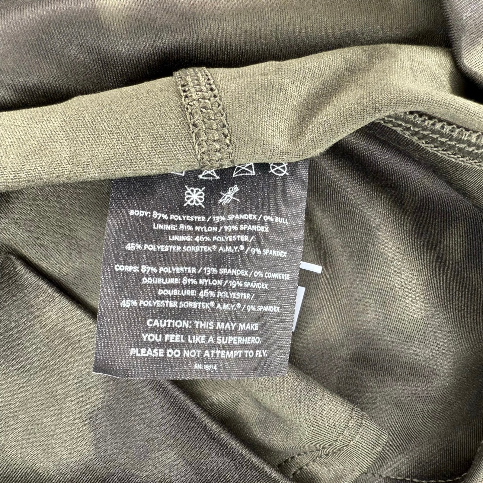 Nwt Nobull High-Rise Matte Crop Tight Size S Green And Black Tie Dye — image 5 of 5